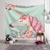 Lofaris Unicorn 3D Printed Art Decor Bohemian Wall Tapestry